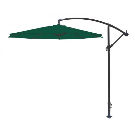 OMBRELONE LATERAL TRAMONTINA EM AÇO E POLIÉSTER VERDE SEM BASE 2,7M