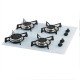FOGAO COOKTOP FISCHER DE EMBUTIR 4 BOCAS MESA VIDRO BRANCO
