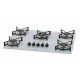 FOGAO COOKTOP FISCHER 5Q GAS MESA VIDRO - BRANCO