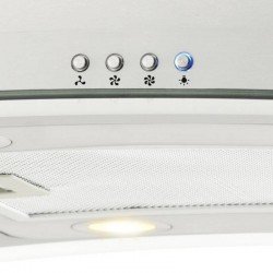 COIFA DE ILHA FISCHER ISLAND SLIM 90CM VIDRO