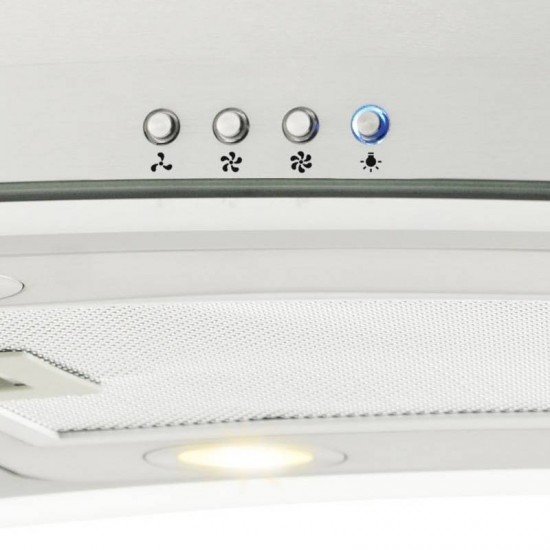 COIFA DE ILHA FISCHER ISLAND SLIM 90CM VIDRO