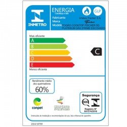 FOGAO COOKTOP FISCHER 5Q PLATINIUM PRIME ESCOVADO