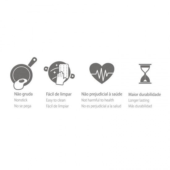 BISTEQUEIRA EM ALUMÍNIO REVESTIMENTO INTERNO ANTIADERENTE STARFLON 25CM 1LT TRAMONTINA