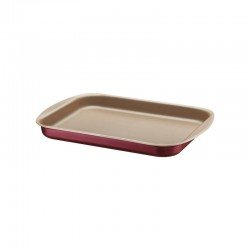 ASSADEIRA RASA TRAMONTINA BRASIL EM ALUMÍNIO COM REVESTIMENTO INTERNO E EXTERNO ANTIADERENTE STARFLON MAX VERMELHA 22 CM 1,4 L