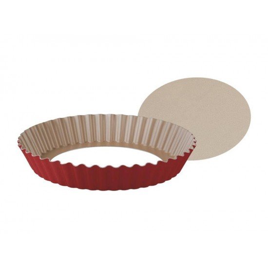 FORMA COM FUNDO REMOVIVEL 24CM 1 6L BRASIL VERMELHO ALU COM REVESTIMENTO ANTIADERENTE TRAMONTINA