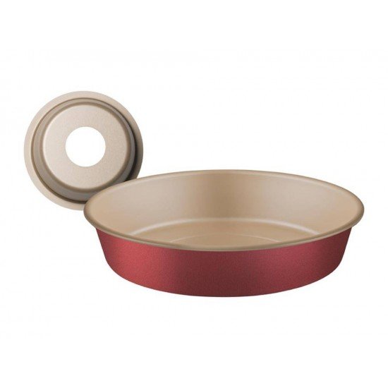 FORMA COM CONE REMOVIVEL 26CM 2,1L BRASIL VERMELHO ALUMINIO COM REVESTIMENTO ANTIADERENTE TRAMONTINA