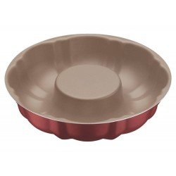 FORMA PARA BOLO 24CM 2 0L BRASIL VERMELHO ALUMINIO COM REVESTIMENTO ANTIADERENTE TRAMONTINA