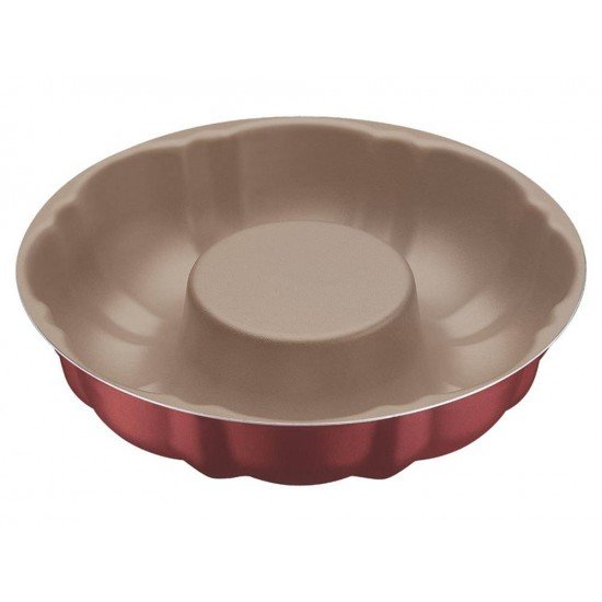 FORMA PARA BOLO 24CM 2 0L BRASIL VERMELHO ALUMINIO COM REVESTIMENTO ANTIADERENTE TRAMONTINA