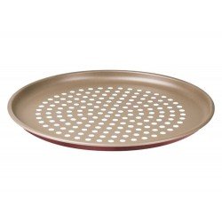 ASSADEIRA PERFURADA PIZZA 30CM BRASIL VERMELHA ALUMINIO COM REVESTIMENTO ANTIADERENTE TRAMONTINA