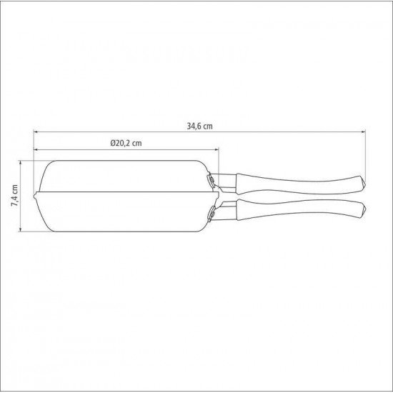 OMELETEIRA TRAMONTINA NAPOLI EM ALUMÍNIO COM REVESTIMENTO INTERNO E EXTERNO EM ANTIADERENTE STARFLON MAX VERMELHO 20 CM