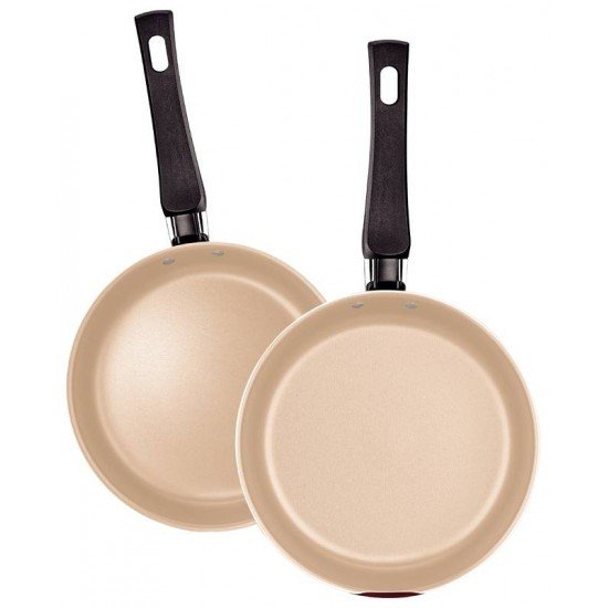 OMELETEIRA TRAMONTINA NAPOLI EM ALUMÍNIO COM REVESTIMENTO INTERNO E EXTERNO EM ANTIADERENTE STARFLON MAX VERMELHO 20 CM