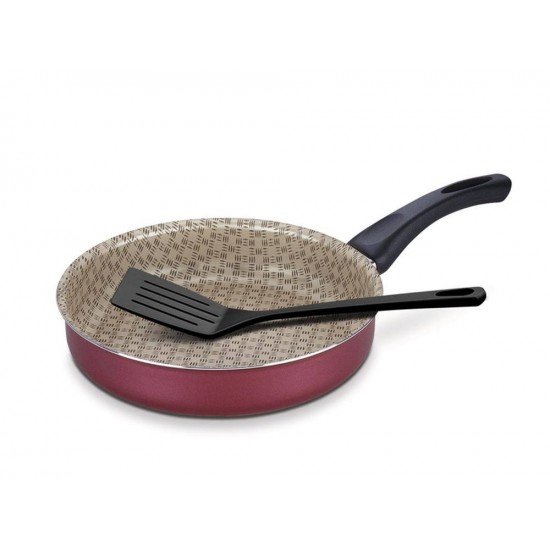 FRIGIDEIRA RETA 22CM PARIS VERMELHO ALUMINIO COM REVESTIMENTO ESTIMENTO ANTIADERENTE TRAMONTINA