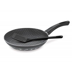 FRIGIDEIRA 30CM PARIS PRETO ALUMINIO COM REVESTIMENTO ESTIMENTO ANTIADERENTE E SILICONE TRAMONTINA