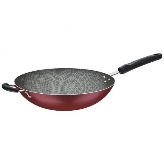 WOK 36CM 6 6L LORETO VERMELHOALUMINIO COM REVESTIMENTO ANTIADEREWOK ALUM 36CM LORETO VER TRAMONTINA