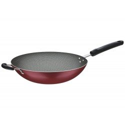 WOK 36CM 6 6L LORETO VERMELHOALUMINIO COM REVESTIMENTO ANTIADEREWOK ALUM 36CM LORETO VER TRAMONTINA