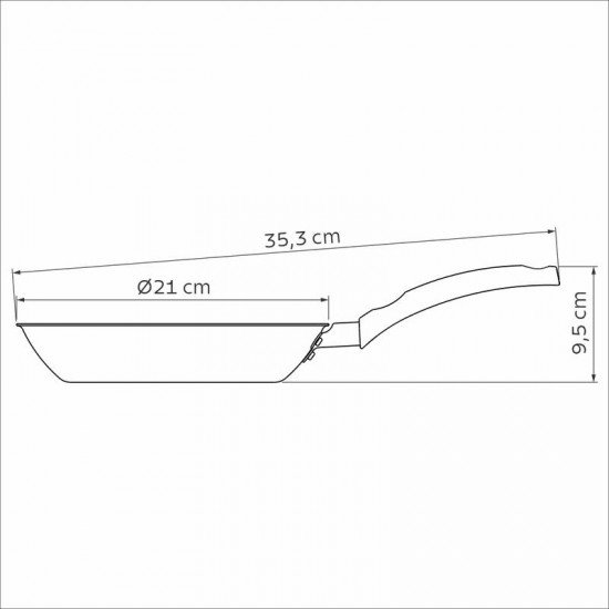 FRIGIDEIRA TRAMONTINA TURIM EM ALUMÍNIO COM REVESTIMENTO INTERNO E EXTERNO EM ANTIADERENTE STARFLON MAX VERMELHO 20 CM 0,8 L