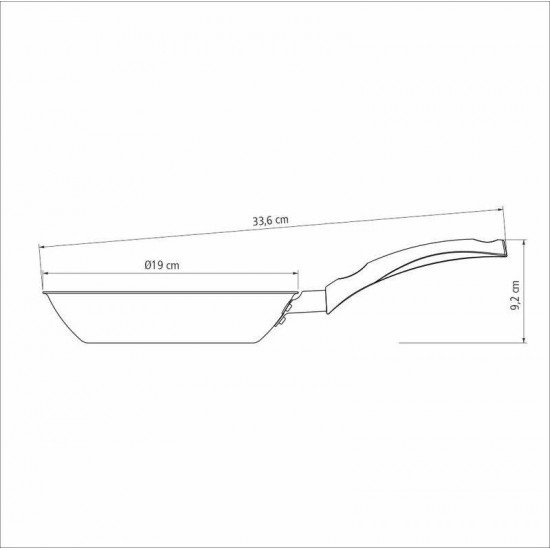 FRIGIDEIRA TRAMONTINA TURIM EM ALUMÍNIO COM REVESTIMENTO INTERNO E EXTERNO EM ANTIADERENTE STARFLON MAX CHUMBO 18 CM 0,7 L