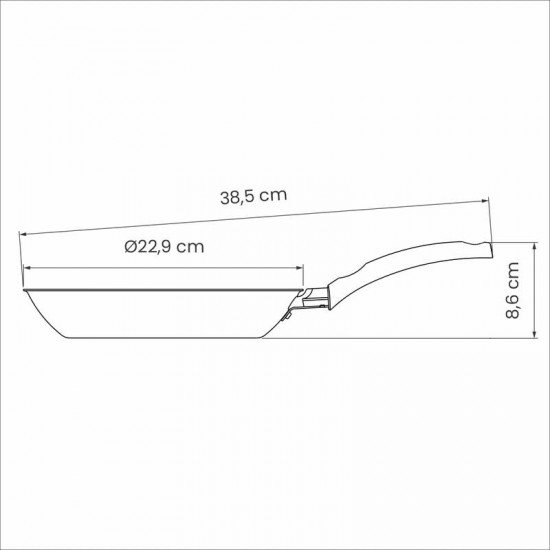 FRIGIDEIRA TRAMONTINA TURIM EM ALUMÍNIO COM REVESTIMENTO INTERNO E EXTERNO EM ANTIADERENTE STARFLON MAX CHUMBO 22 CM 1 L