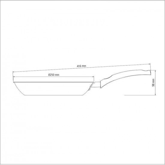 FRIGIDEIRA TRAMONTINA TURIM EM ALUMÍNIO COM REVESTIMENTO INTERNO E EXTERNO EM ANTIADERENTE STARFLON MAX CHUMBO 24 CM 1,4 L