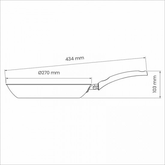 FRIGIDEIRA TRAMONTINA TURIM EM ALUMÍNIO COM REVESTIMENTO INTERNO E EXTERNO EM ANTIADERENTE STARFLON MAX CHUMBO 26 CM 1,8 L