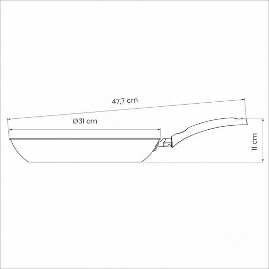 FRIGIDEIRA TRAMONTINA TURIM EM ALUMÍNIO COM REVESTIMENTO INTERNO E EXTERNO EM ANTIADERENTE STARFLON MAX CHUMBO 30 CM 2,5 L