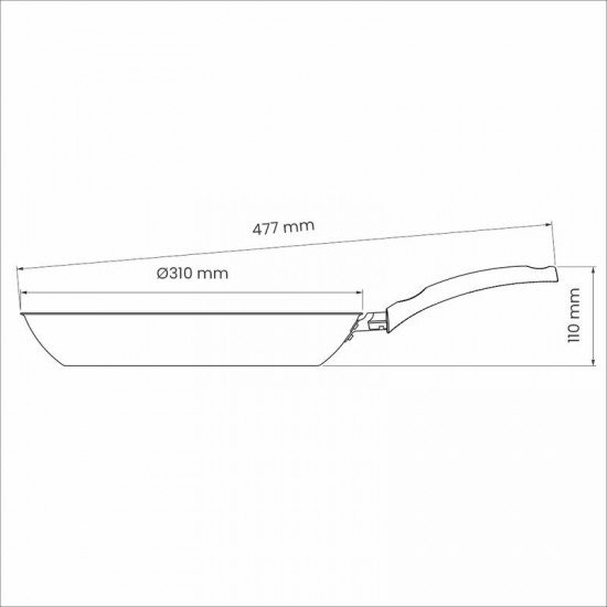 FRIGIDEIRA TRAMONTINA TURIM EM ALUMÍNIO COM REVESTIMENTO INTERNO E EXTERNO EM ANTIADERENTE STARFLON MAX CHUMBO 30 CM 2,5 L