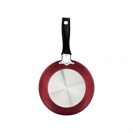 FRIGIDEIRA TRAMONTINA TURIM EM ALUMÍNIO COM REVESTIMENTO INTERNO E EXTERNO EM ANTIADERENTE STARFLON MAX VERMELHA 20 CM 0,8 L