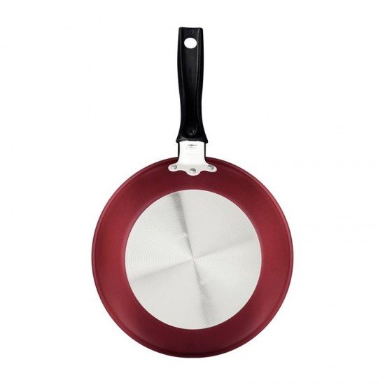 FRIGIDEIRA TRAMONTINA TURIM EM ALUMÍNIO COM REVESTIMENTO INTERNO E EXTERNO EM ANTIADERENTE STARFLON MAX VERMELHA 28 CM 2 L