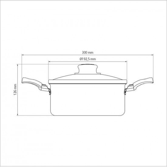 CAÇAROLA TRAMONTINA TURIM EM ALUMÍNIO COM REVESTIMENTO INTERNO E EXTERNO EM ANTIADERENTE STARFLON MAX CHUMBO 18 CM 2 L