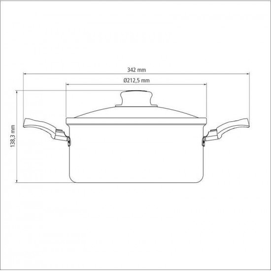 CAÇAROLA TRAMONTINA TURIM EM ALUMÍNIO COM REVESTIMENTO INTERNO E EXTERNO EM ANTIADERENTE STARFLON MAX CHUMBO 20 CM 2,8 L