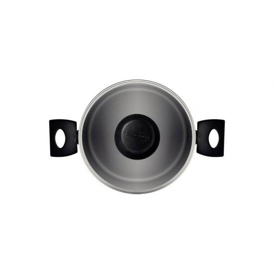 CAÇAROLA TRAMONTINA TURIM EM ALUMÍNIO COM REVESTIMENTO INTERNO E EXTERNO EM ANTIADERENTE STARFLON MAX CHUMBO 20 CM 2,8 L