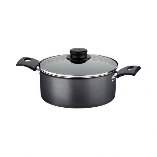 CAÇAROLA TRAMONTINA TURIM EM ALUMÍNIO COM REVESTIMENTO INTERNO E EXTERNO EM ANTIADERENTE STARFLON MAX CHUMBO 20 CM 2,8 L