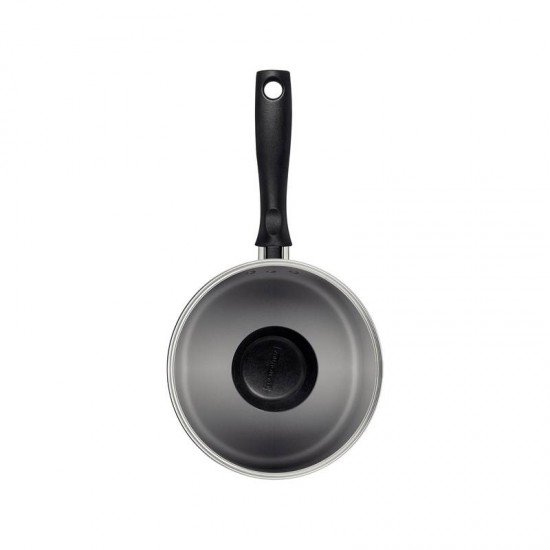 PANELA TRAMONTINA TURIM EM ALUMÍNIO COM REVESTIMENTO INTERNO E EXTERNO EM ANTIADERENTE STARFLON MAX CHUMBO 18 CM 2 L