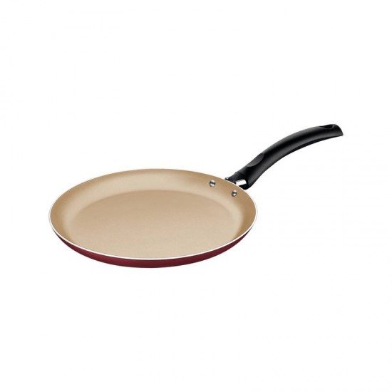 PANQUEQUEIRA TRAMONTINA TURIM EM ALUMÍNIO COM REVESTIMENTO INTERNO E EXTERNO EM ANTIADERENTE STARFLON MAX VERMELHA 22 CM 0,6 L