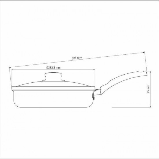 FRIGIDEIRA RETA TRAMONTINA TURIM EM ALUMÍNIO COM REVESTIMENTO INTERNO E EXTERNO ANTIADERENTE STARFLON MAX CINZA COM TAMPA DE VIDRO 22 CM 1,7 L
