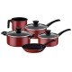 JOGO DE PANELAS EM ALUMINIO ANTIADERENTE VERMELHO 5 PEÇAS TRAMONTINA