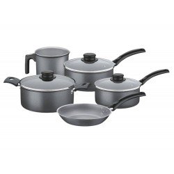 JOGO DE PANELAS 5 PEÇAS DE ALUMÍNIO COM REVESTIMENTO INTERNO DE ANTIADERENTE  TRAMONTINA