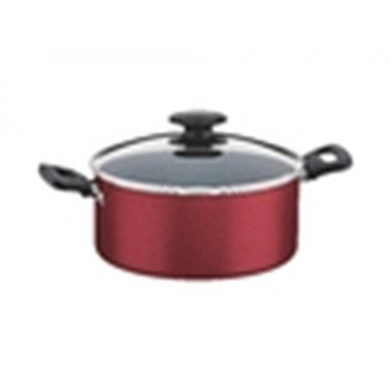 CACAROLA 22CM 3 7L LORETO VERMELHO ALUMINIO COM REVESTIMENTO ANTIADERENTE TRAMONTINA