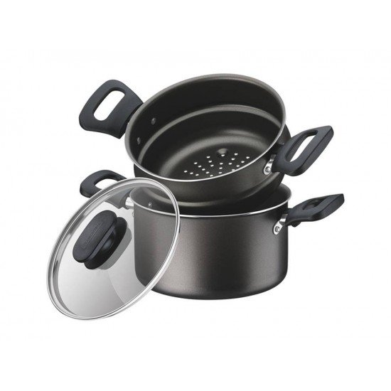 COZI-VAPORE 16CM LORETO GRAFITE ALUMINIO COM REVESTIMENTO ANTIADERENTE TRAMONTINA