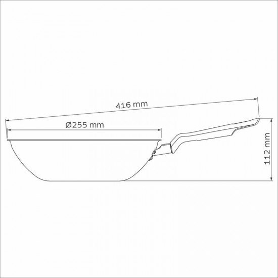 WOK TRAMONTINA LORETO EM ALUMÍNIO COM REVESTIMENTO INTERNO E EXTERNO EM ANTIADERENTE STARFLON MAX GRAFITE 24 CM 2,2 L