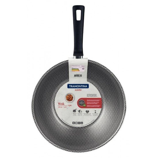 WOK EM ALUMINIO ANTIADERENTE VERMELHO 28 CM 3,6 L TRAMONTINA