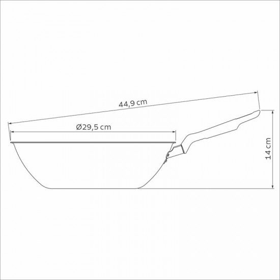 WOK TRAMONTINA LORETO EM ALUMÍNIO COM REVESTIMENTO INTERNO E EXTERNO EM ANTIADERENTE STARFLON MAX VERMELHO 28 CM 3,6 L