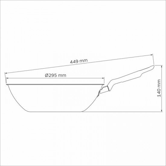 WOK TRAMONTINA LORETO EM ALUMÍNIO COM REVESTIMENTO INTERNO E EXTERNO EM ANTIADERENTE STARFLON MAX VERMELHO 28 CM 3,6 L
