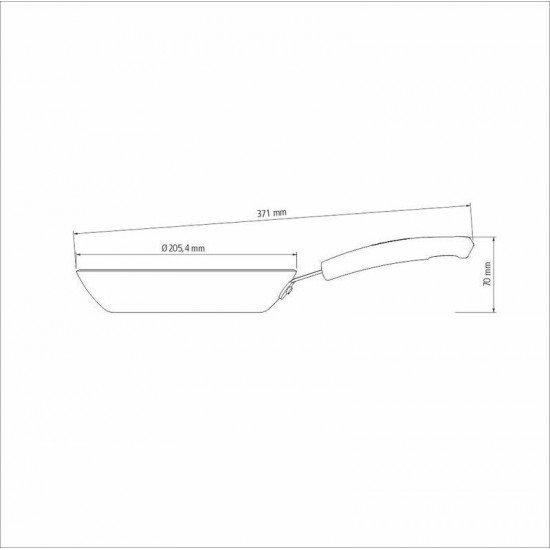 FRIGIDEIRA TRAMONTINA SICÍLIA EM ALUMÍNIO COM REVESTIMENTO INTERNO E EXTERNO EM STARFLON EXCELLENT AVELÃ 20 CM 0,95 L