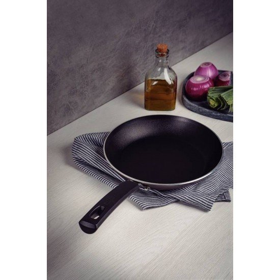 FRIGIDEIRA TRAMONTINA SICÍLIA EM ALUMÍNIO COM REVESTIMENTO INTERNO E EXTERNO EM STARFLON EXCELLENT AVELÃ 20 CM 0,95 L