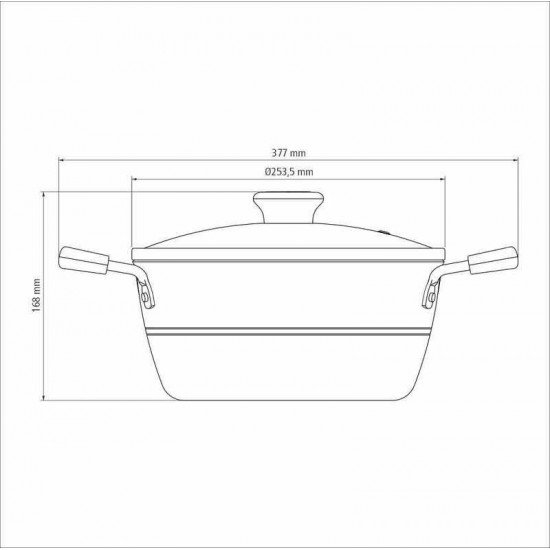 CAÇAROLA TRAMONTINA SICÍLIA EM ALUMÍNIO COM REVESTIMENTO INTERNO E EXTERNO EM ANTIADERENTE STARFLON EXCELLENT VERMELHO 24 CM 4,3 L