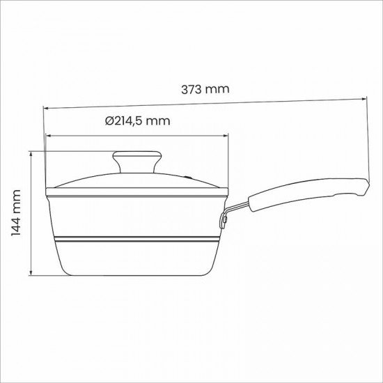 PANELA TRAMONTINA SICÍLIA EM ALUMÍNIO COM REVESTIMENTO INTERNO E EXTERNO EM ANTIADERENTE STARFLON EXCELLENT AVELÃ 20 CM 2,4 L