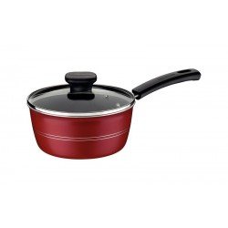 PANELA TRAMONTINA SICÍLIA EM ALUMÍNIO COM REVESTIMENTO INTERNO E EXTERNO EM ANTIADERENTE STARFLON EXCELLENT VERMELHO 18 CM 1,9 L