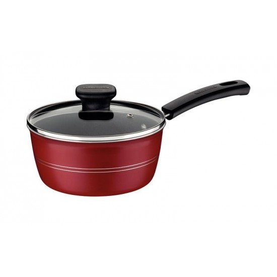 PANELA TRAMONTINA SICÍLIA EM ALUMÍNIO COM REVESTIMENTO INTERNO E EXTERNO EM ANTIADERENTE STARFLON EXCELLENT VERMELHO 20 CM 2,4 L