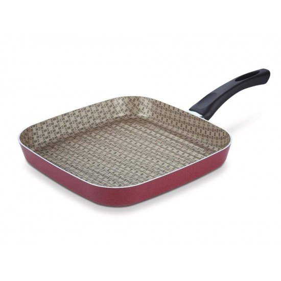 BISTEQUEIRA 28CM PARIS VERMELHO ALUMINIO COM REVESTIMENTO ANTIADERENTE E SILICONE TRAMONTINA